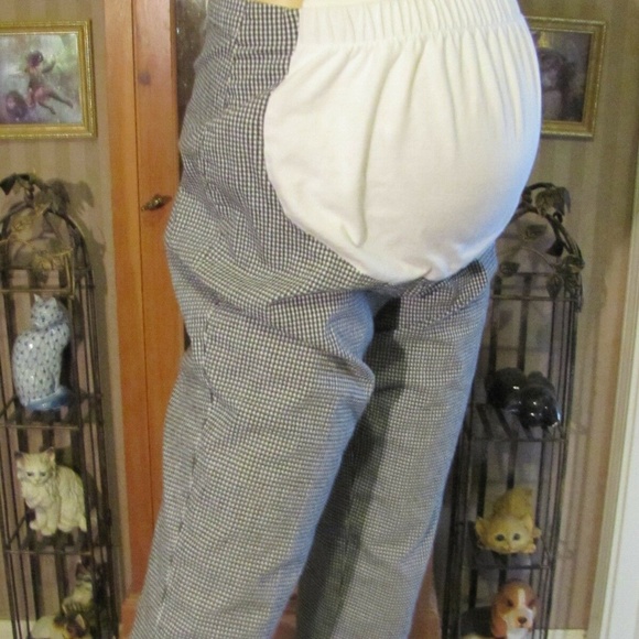 Baby and Me Maternity Pants - Baby and Me Maternity Seersucker Checkered Capri L
